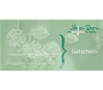 Stationärer Gutschein aus der Manufaktur für Grünes 